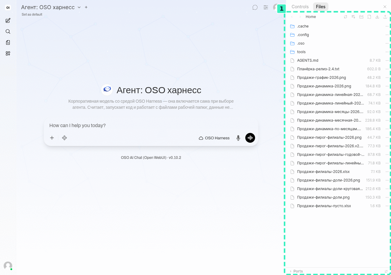 Среда «OSO Harness» включилась сама